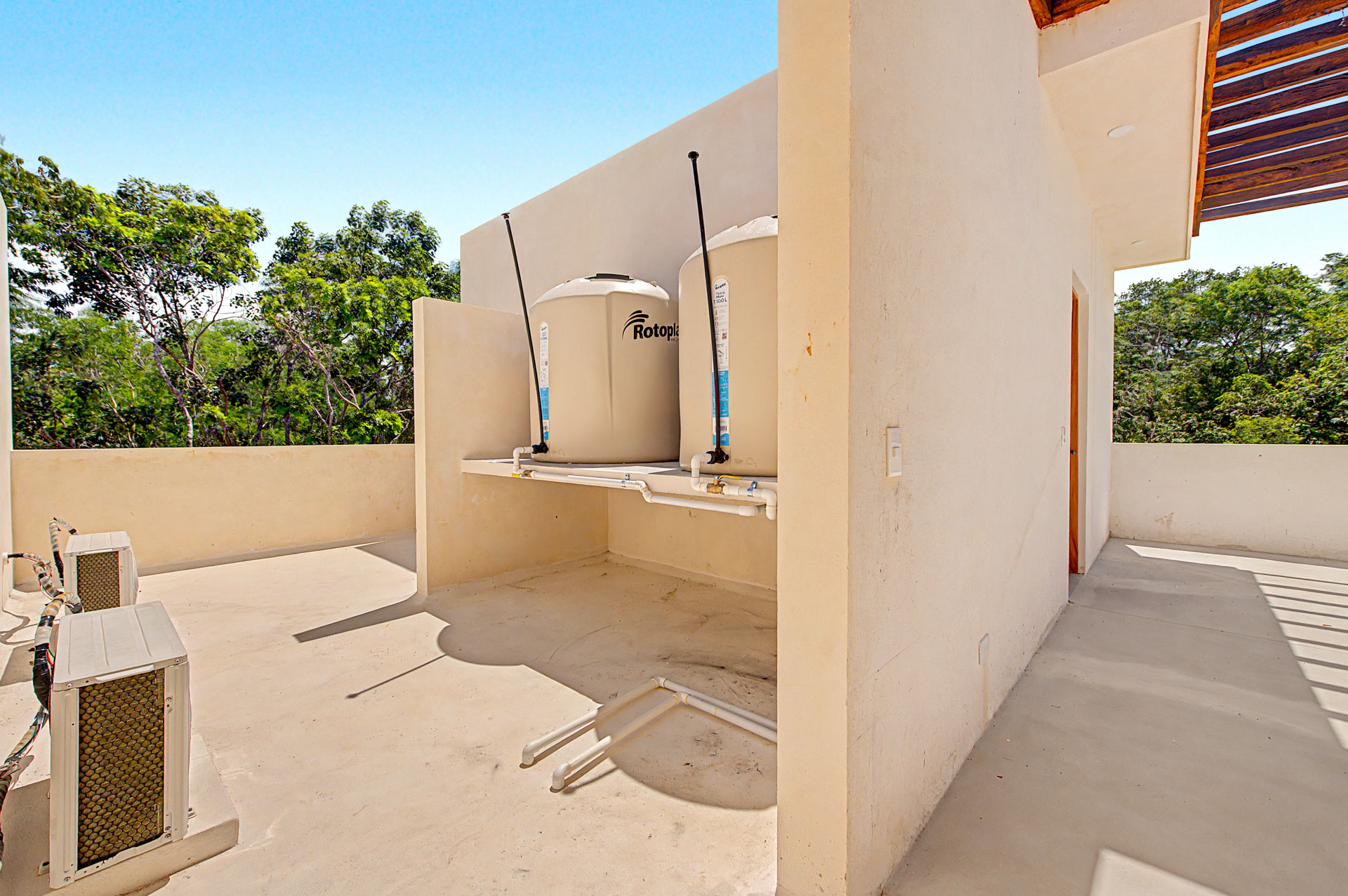 Rooftop terrace with jungle views at Tulum Gardens